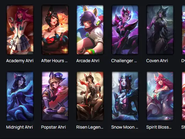 EUW +479 SKINS(Rizen Legend ahri et plus) ⸱ +100k BE ⸱ Argent I - Image 1